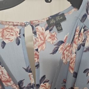 Lily Rose Blue and Pink Floral Dress